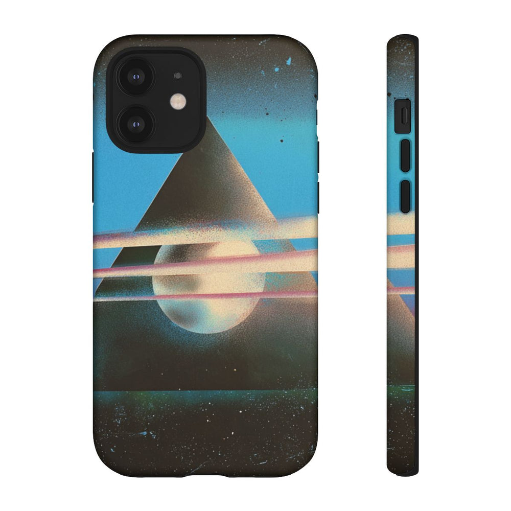 Surrealistische Geometrische Piramide met Gloeiende Bol