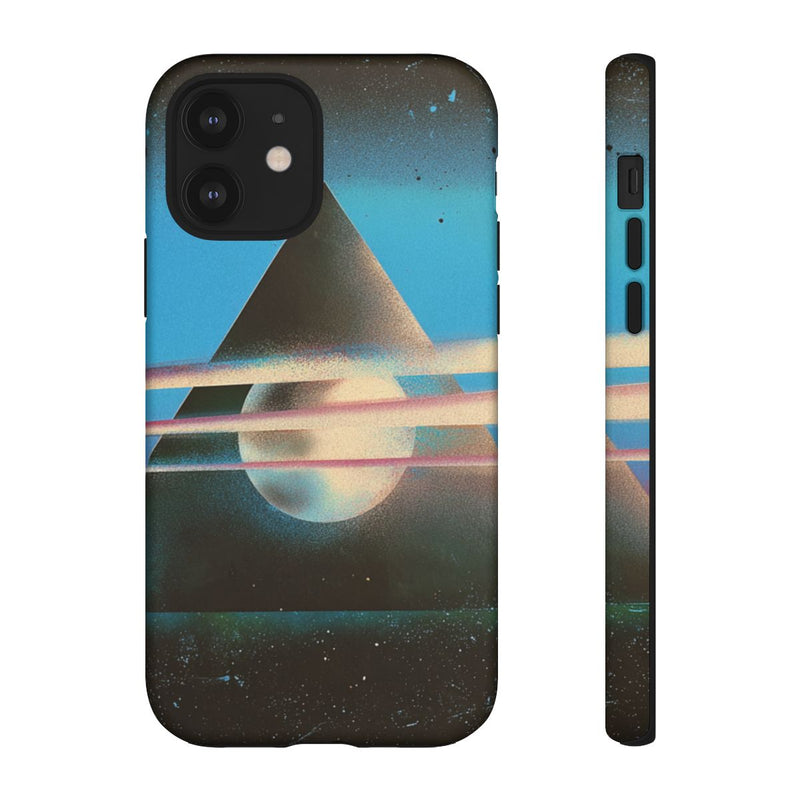 Surrealistische Geometrische Piramide met Gloeiende Bol