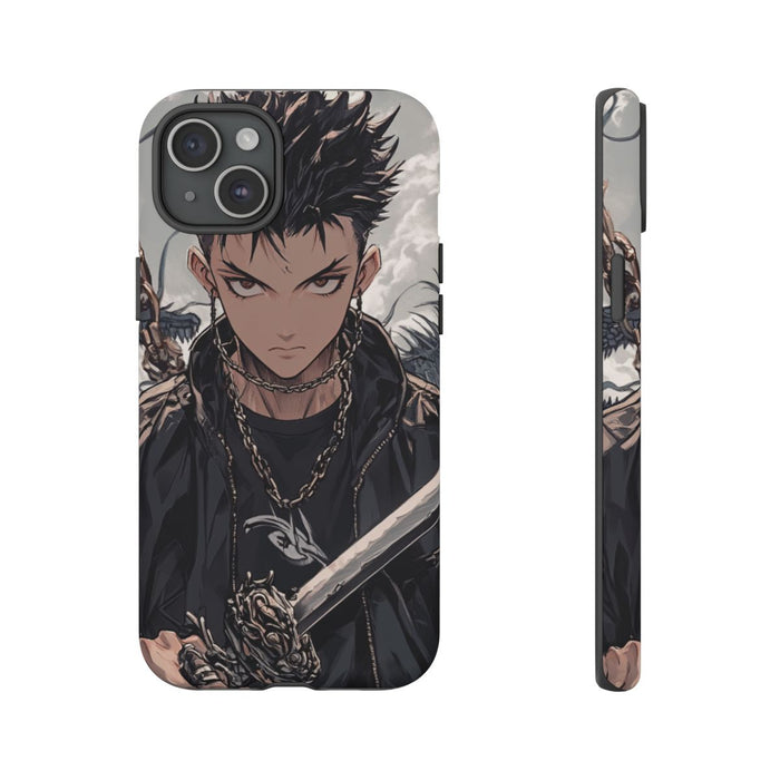 Anime Strijder met Zwaard en Draak