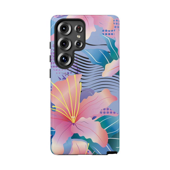 Roze Bloemenpatroon met Abstracte Accenten