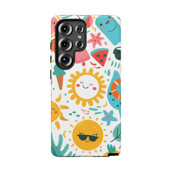 Vrolijk Zomerpatroon met Zonnetjes en Lekkernijen