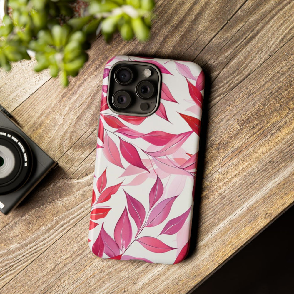 Roze en Rode Bladerenpatroon
