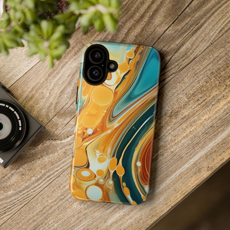 Turquoise en Honing Swirl Epoxy Patroon