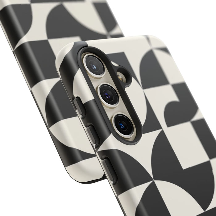 Zwart-Wit Geometrisch Abstract Patroon
