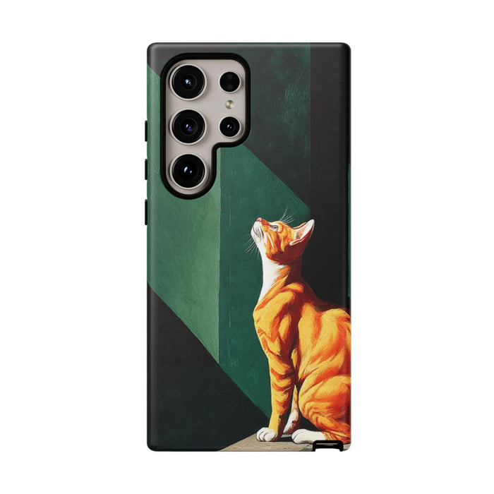Oranje Kat in Geometrische Schaduwen