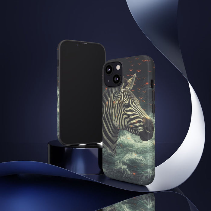 Zebra in Water met Gloeiende Vonken