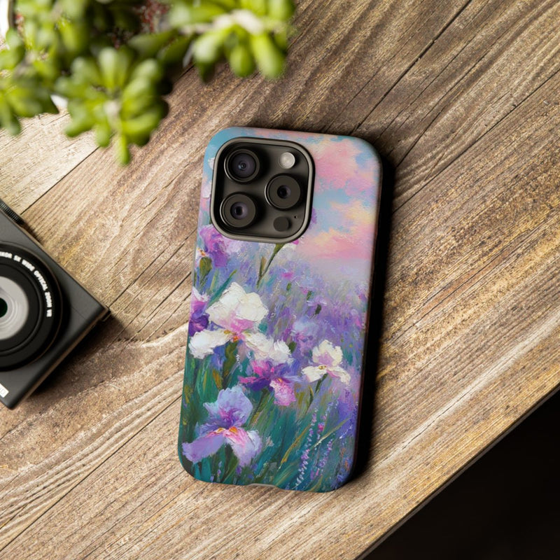 Pastelkleurige Irisbloemen Schildering