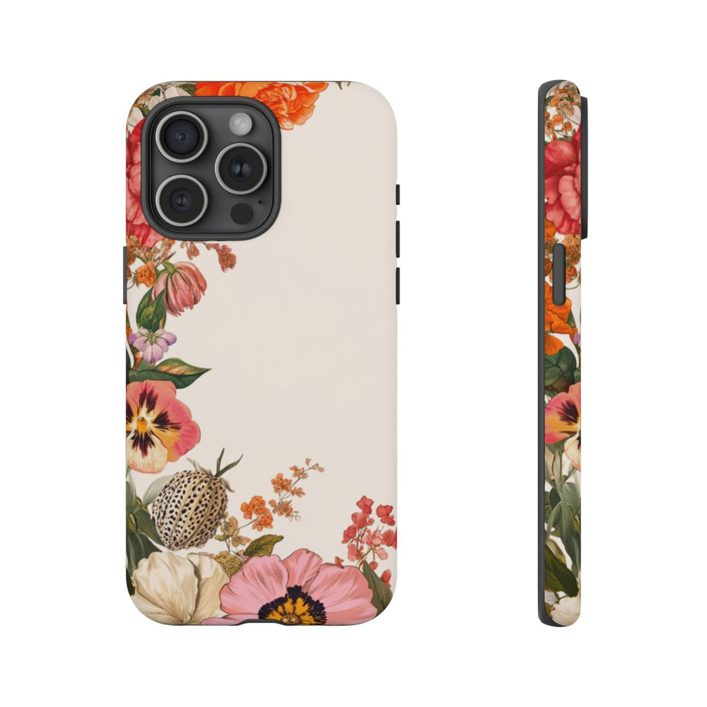 Vintage Botanische Bloemenrand