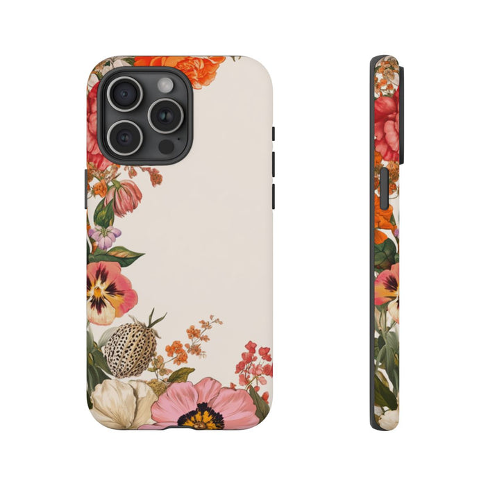 Vintage Botanische Bloemenrand