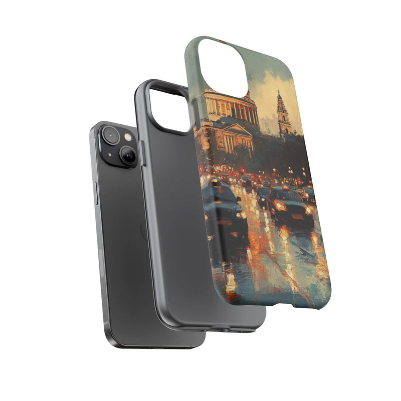 Stadsgezicht met Kathedraal bij Schemering