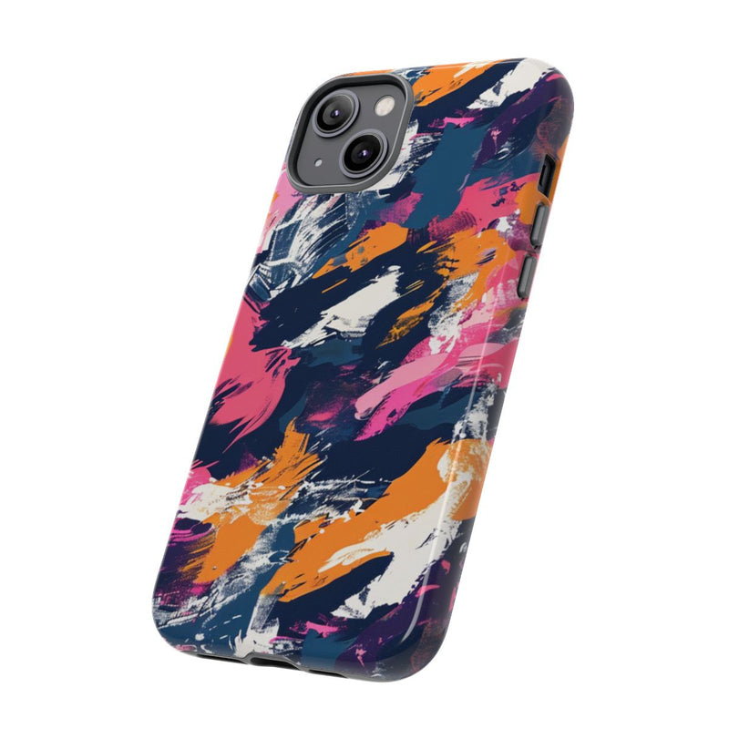 Kleurrijk Abstract Penseelstrepenpatroon