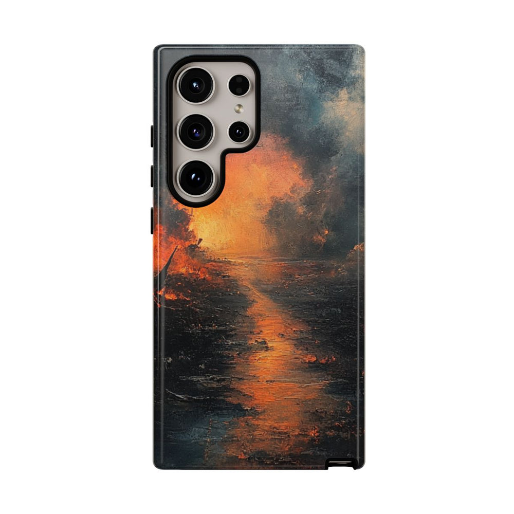 Vurige Oorlogslandschap met Rook