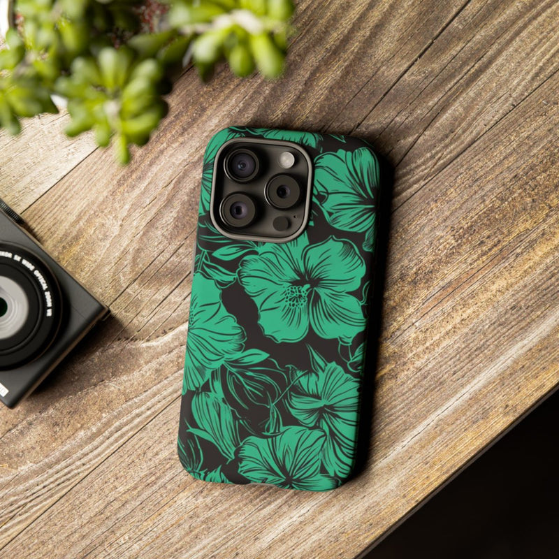 Groen Hawaïaans Bloemenpatroon