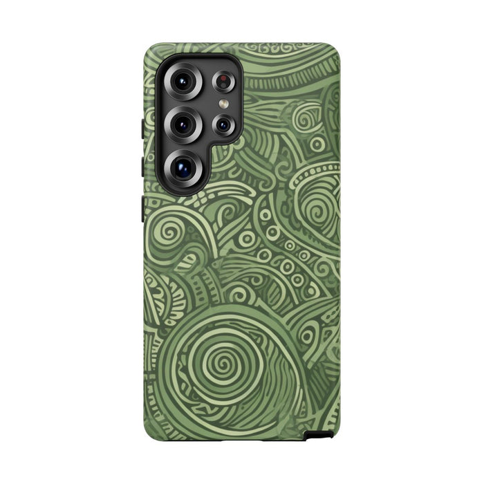 Abstract Groen Tribal Doodle Patroon