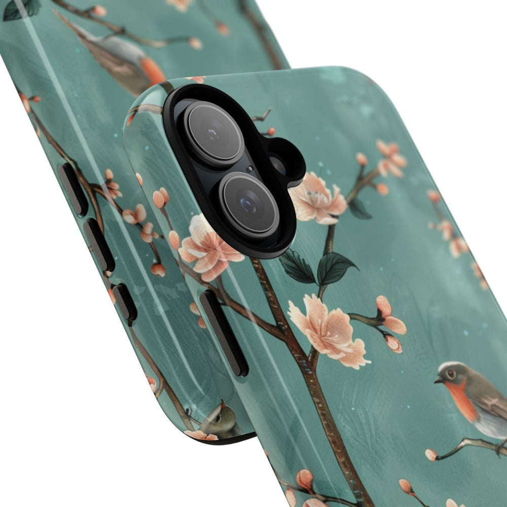 Perzikbloesem en Roodborstjes Patroon