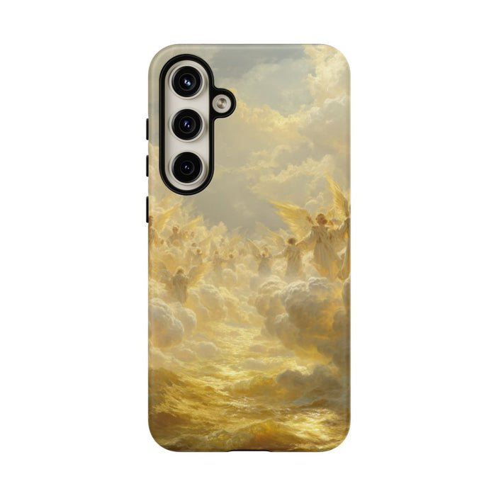 Gouden Engelen Boven Wolken en Zee