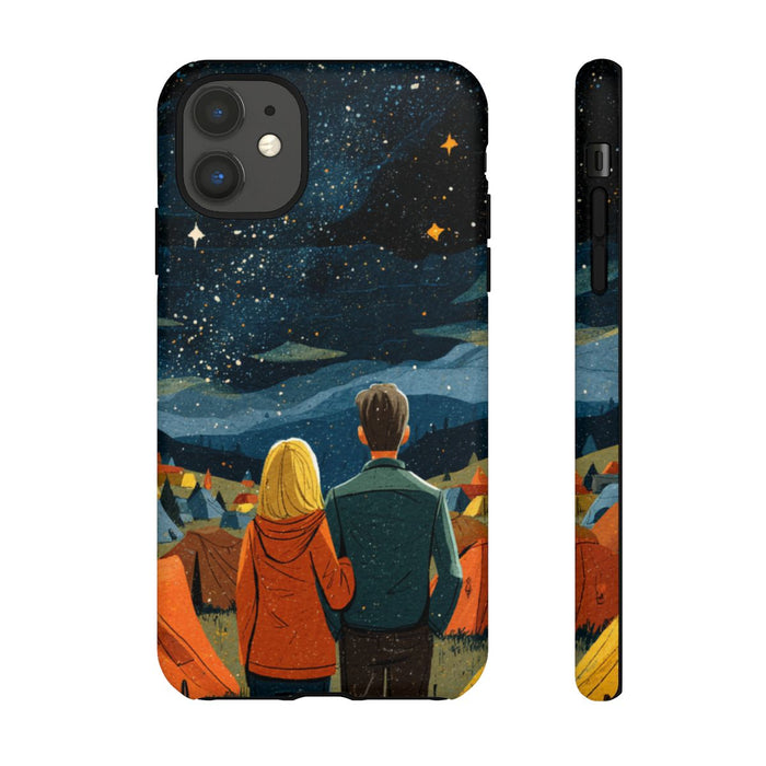 Stelletje Onder Sterrenhemel Tussen Tenten