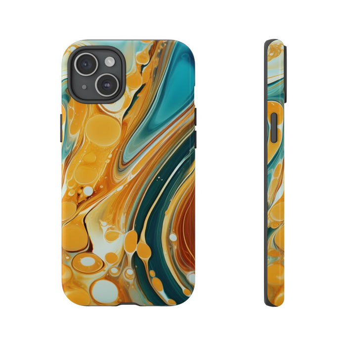 Turquoise en Honing Swirl Epoxy Patroon