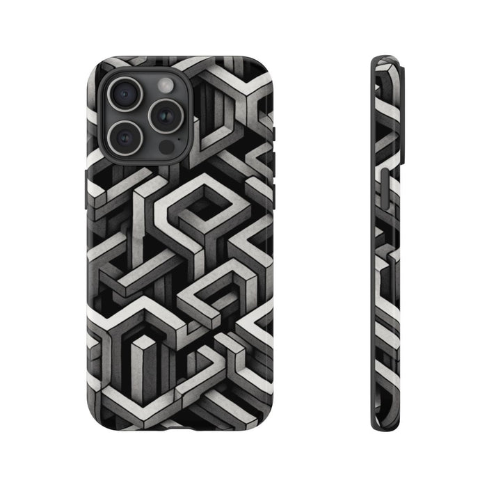 Monochrome Geometrisch Optisch Illusiepatroon