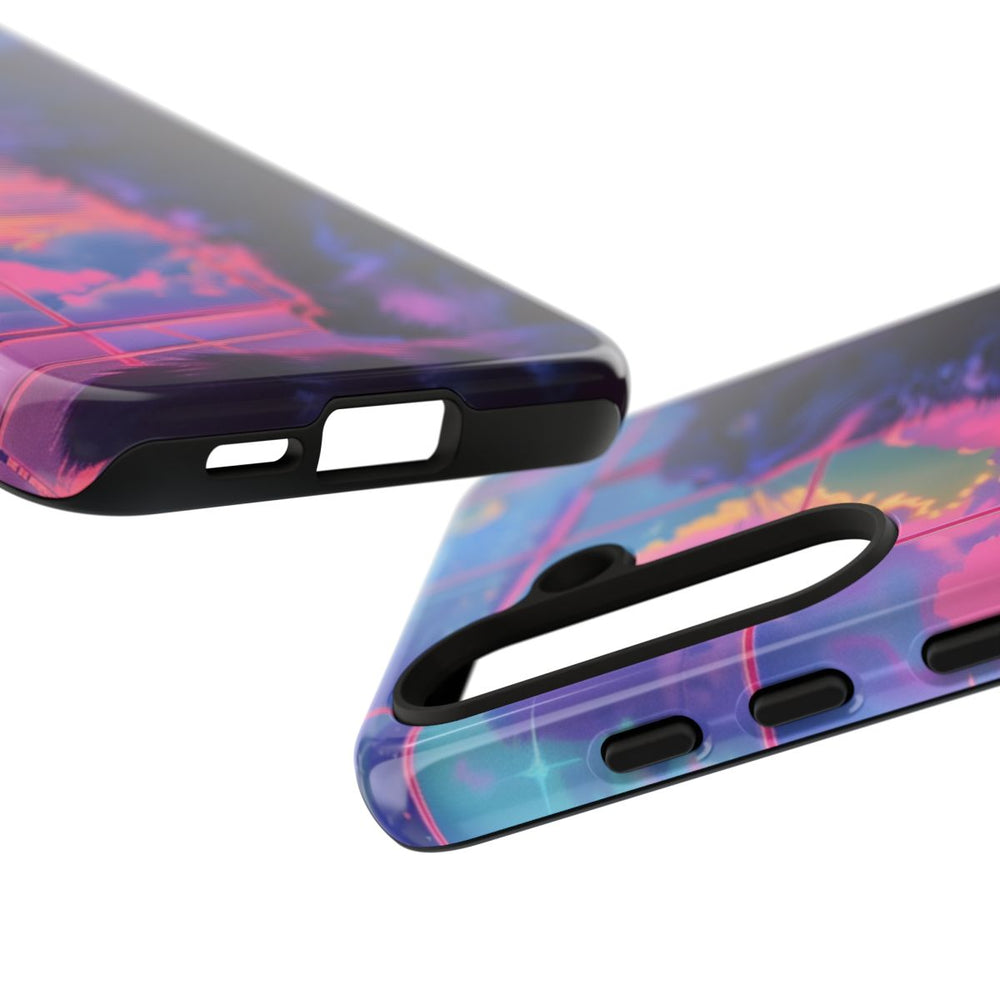 Lofi Vaporwave Kat met Neonlucht