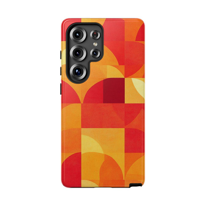Geometrisch Rood- en Oranje-Patroon