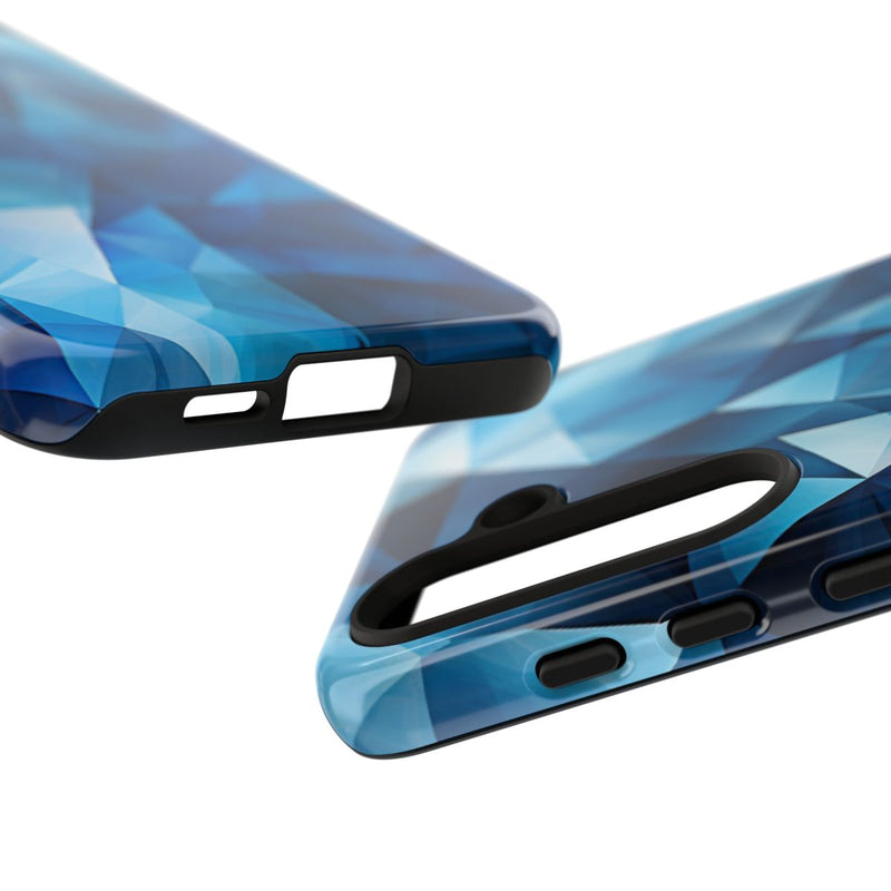 Blauw Geometrisch Driehoekenpatroon