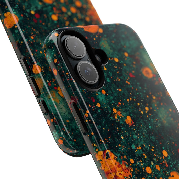 Abstracte Oranje en Teal Bellenpatroon