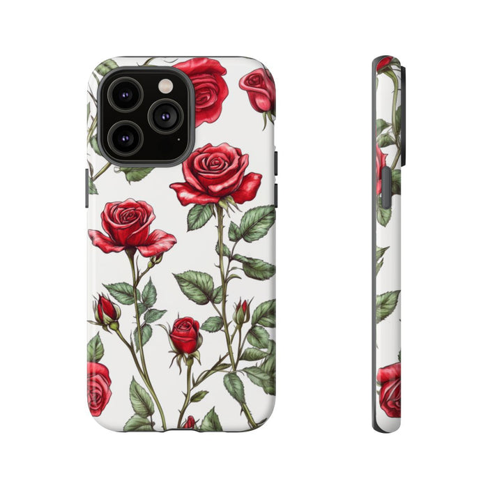 Rode Rozen Botanisch Patroon