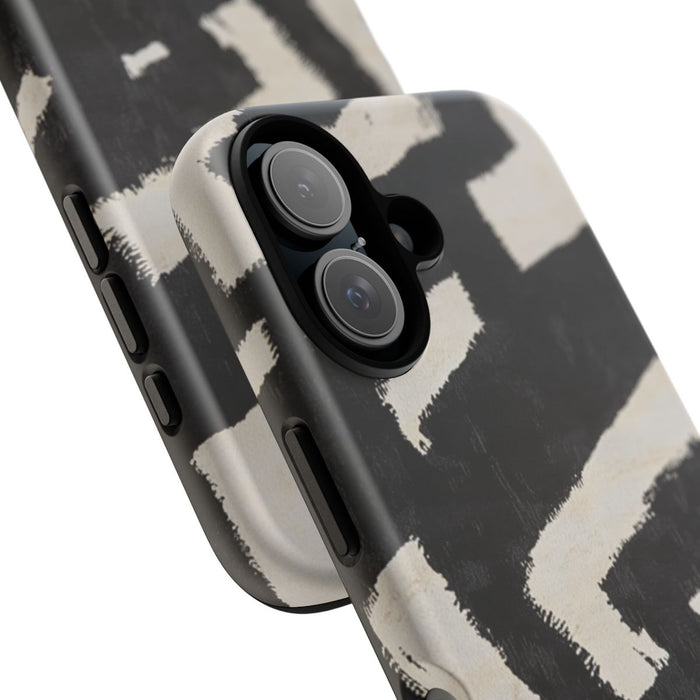 Abstract Zwart-Crème Patroon