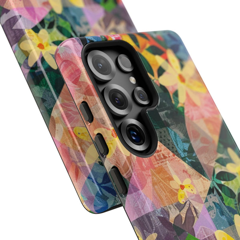 Abstract Bloemmotief met Geometrisch Patroon