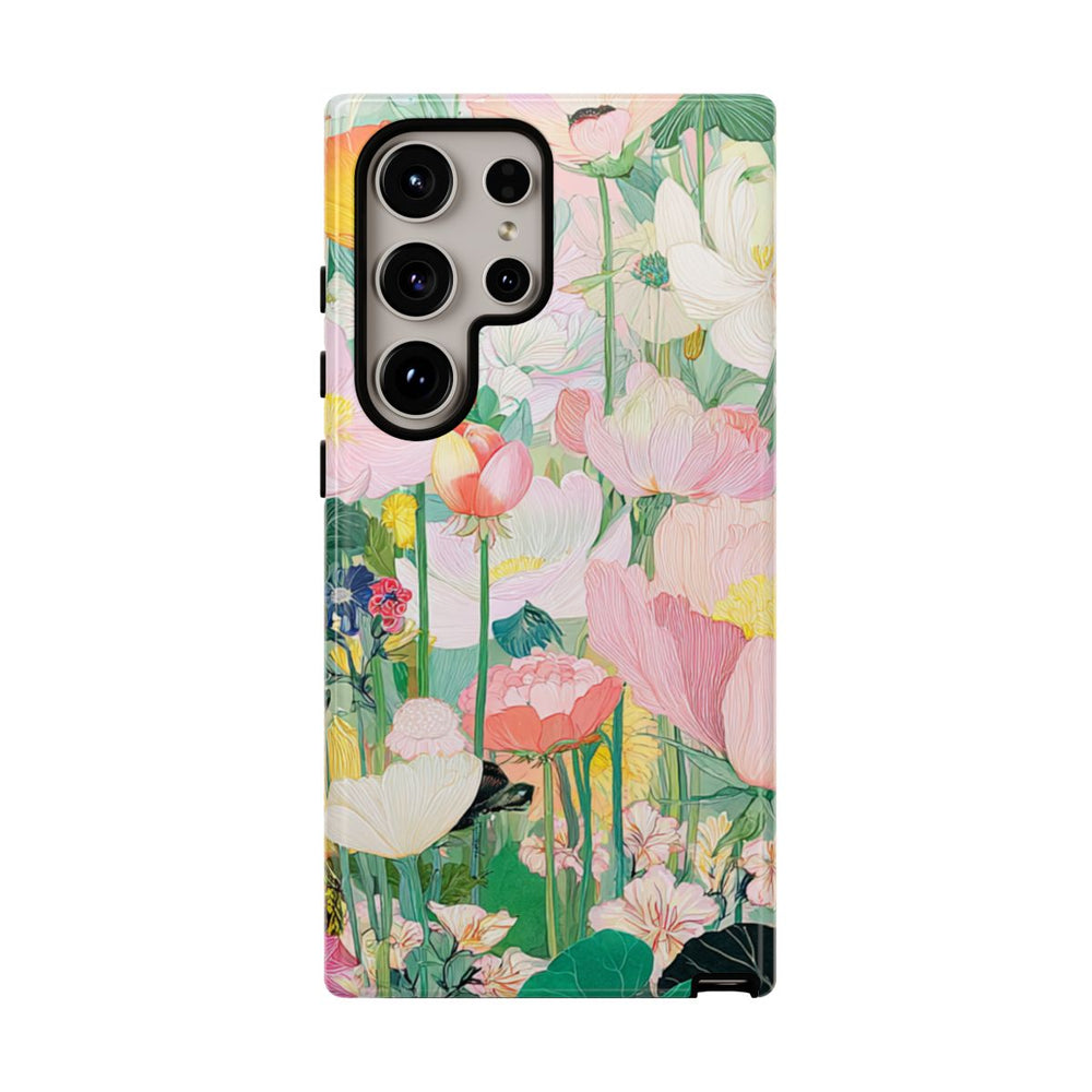 Fraaie Pastelkleurige Bloementuin