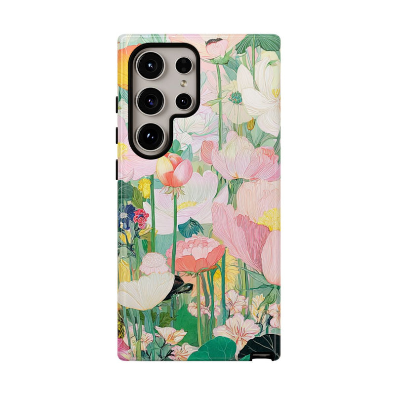 Fraaie Pastelkleurige Bloementuin