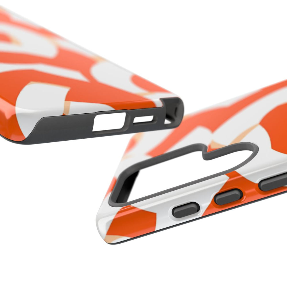 Oranje en Wit Geometrisch Patroon
