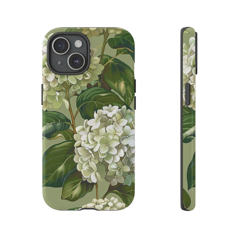 Realistisch Witte Hortensia Bloemenpatroon