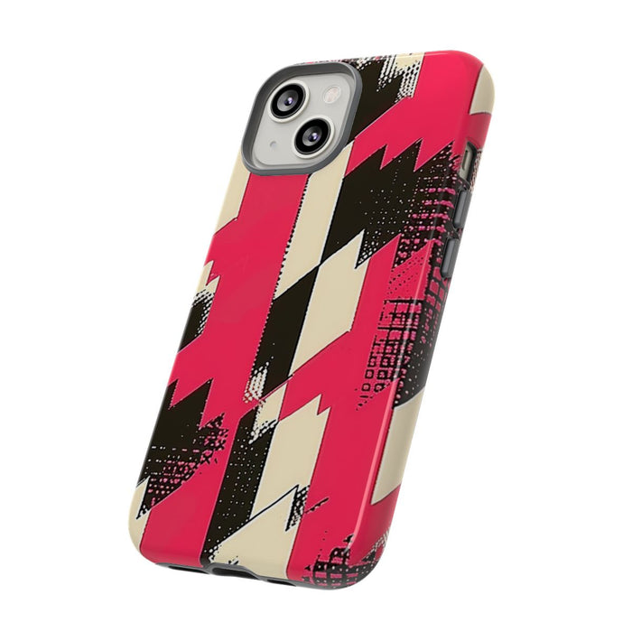 Roze en Zwart Pied-de-Poule Patroon