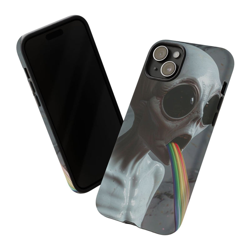 Grijze Alien met Regenboogstraal