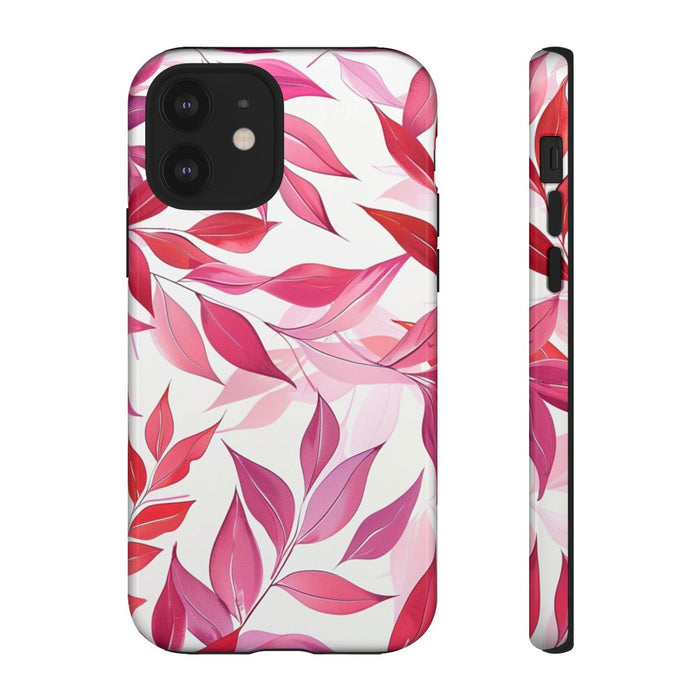Roze en Rode Bladerenpatroon