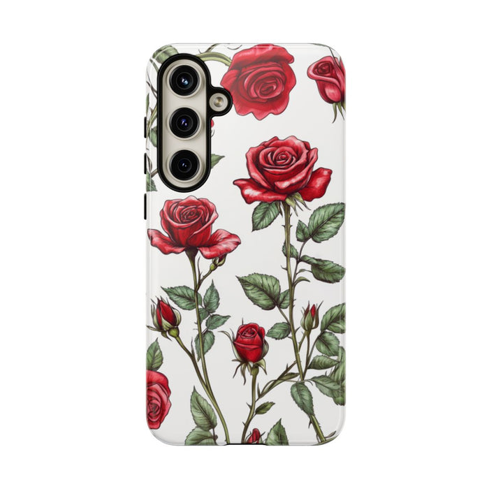 Rode Rozen Botanisch Patroon