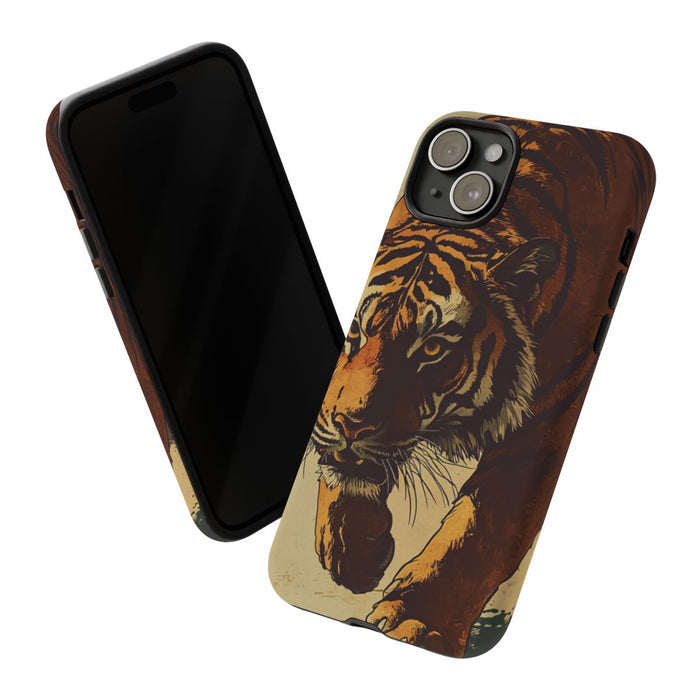 Vintage Stijl Tijgerillustratie