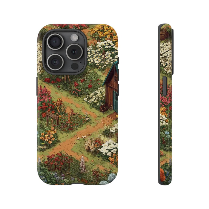 Kleurrijke Bloementuin met Huisje