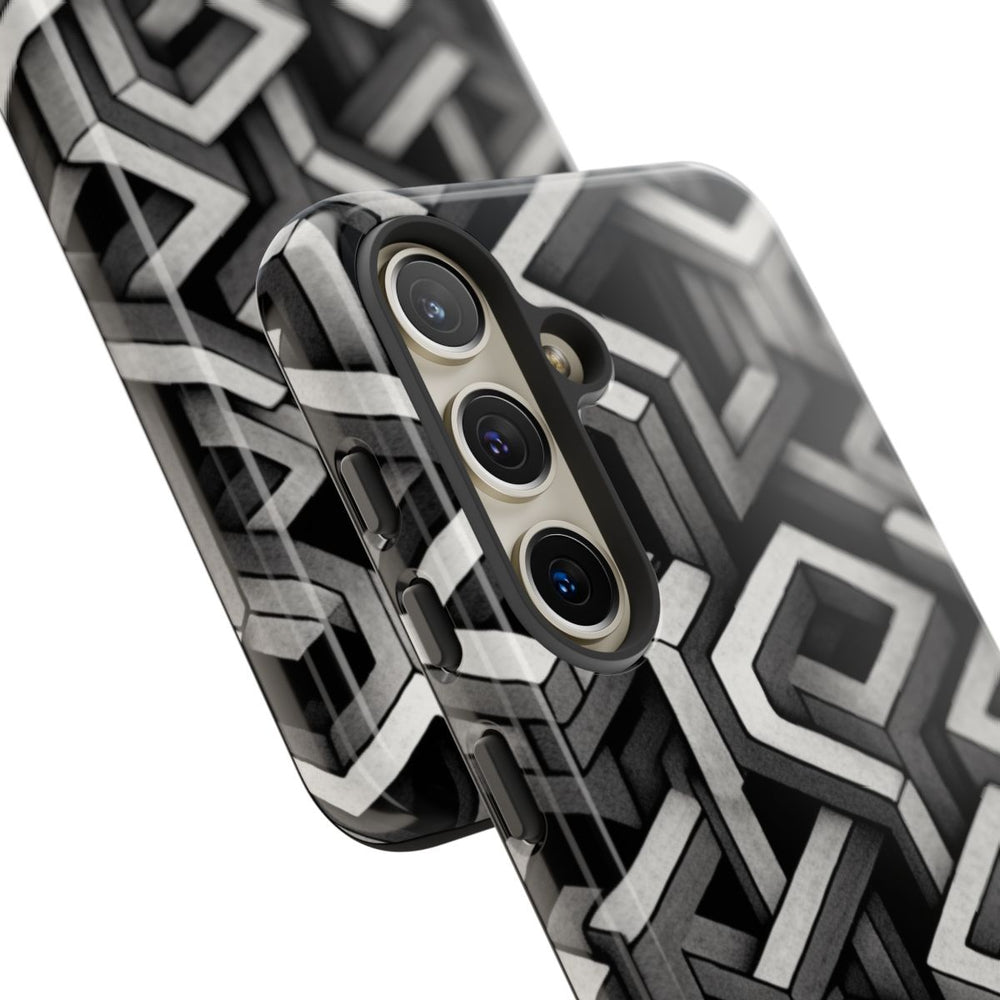 Monochrome Geometrisch Optisch Illusiepatroon