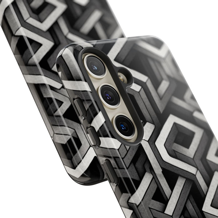 Monochrome Geometrisch Optisch Illusiepatroon