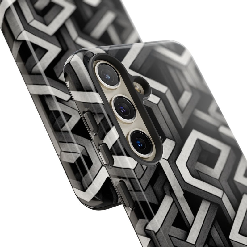 Monochrome Geometrisch Optisch Illusiepatroon