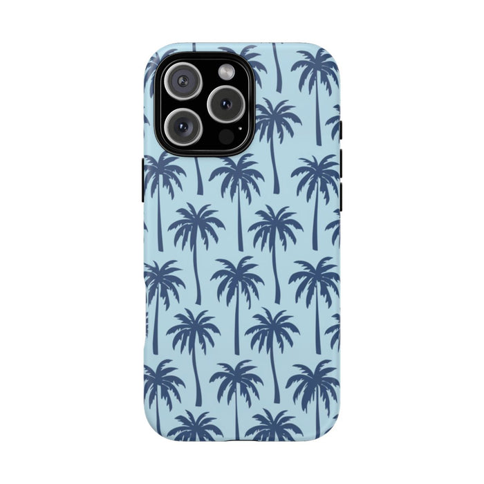 Blauw Palmbomenpatroon