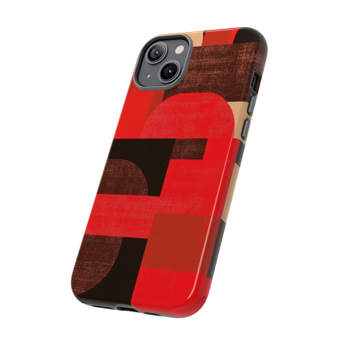 Rood-Bruin Geometrisch Abstract