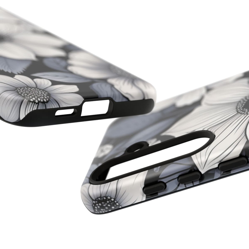 Zwart-Wit Bloemenpatroon