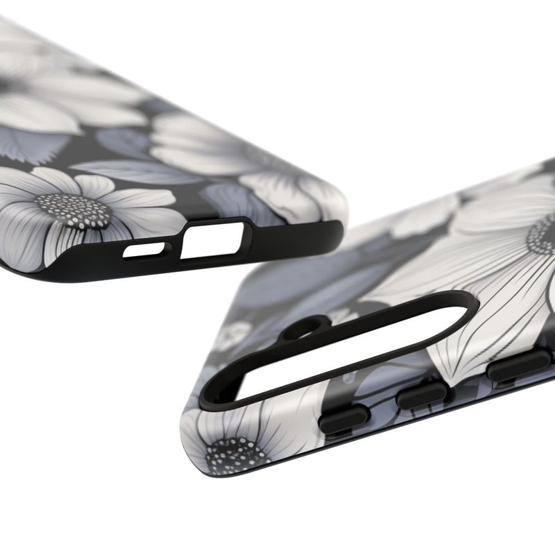 Zwart-Wit Bloemenpatroon