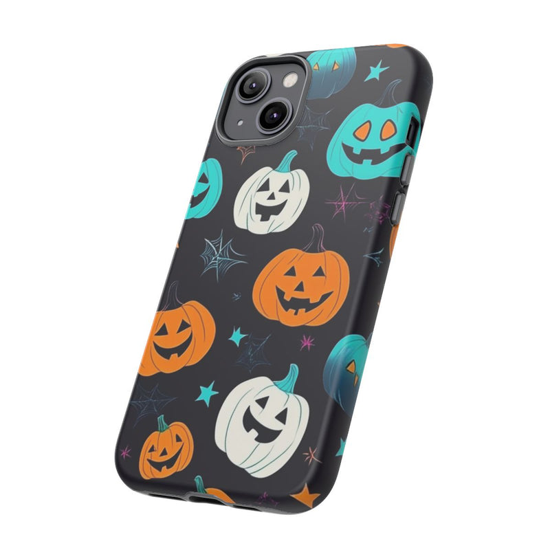 Vrolijk Gekleurde Halloween Pompoenen Patroon