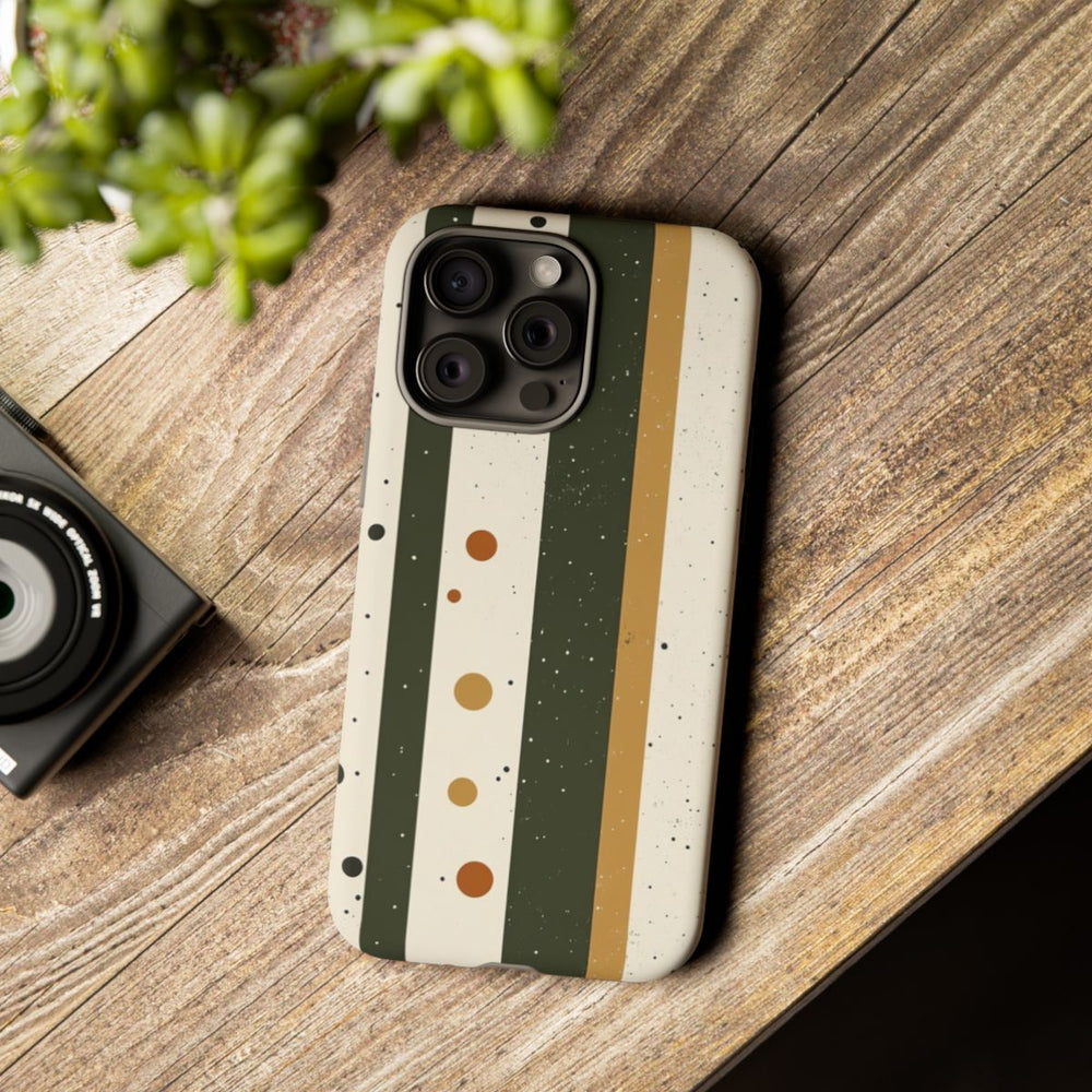 Retro Verticale Strepen en Stippenpatroon