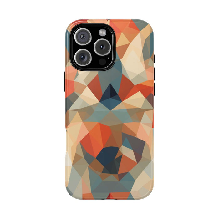 Geometrisch Abstract Patroon in Gedempte Warme Kleuren